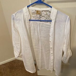 White button up top